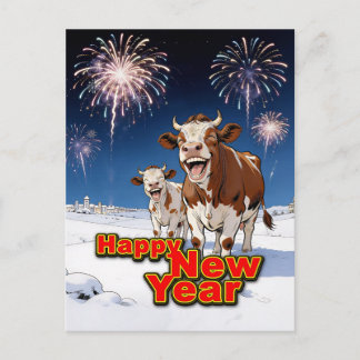 Postal vacas divertidas