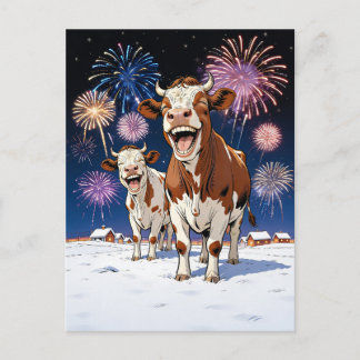 Postal vacas divertidas