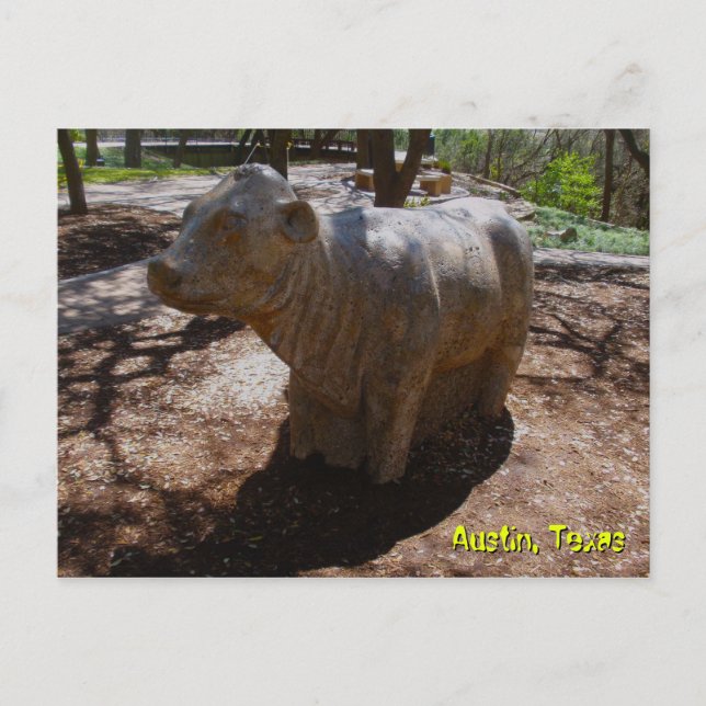 Postal Vacas en el Arboreto (Anverso)