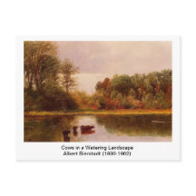 Vacas en un paisaje acuático por Albert B.