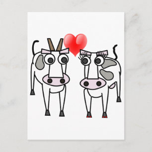 Postal Vacas enamoradas