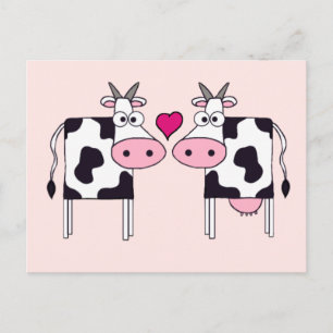 Postal Vacas enamoradas