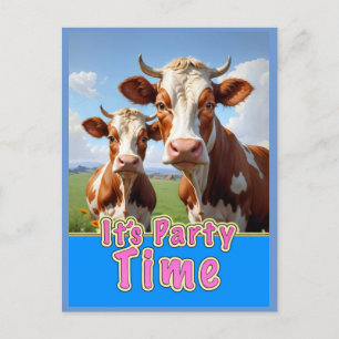 Postal vacas fiesteras