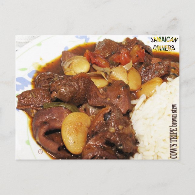 Postal Vacas Tripe Stew marrón (Anverso)