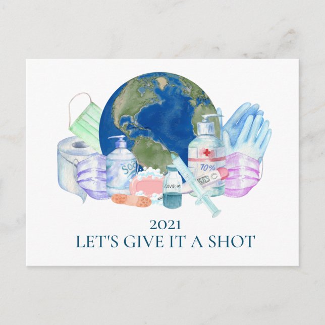 Postal Vacuna Covid 2021 Dale una inyección (Anverso)