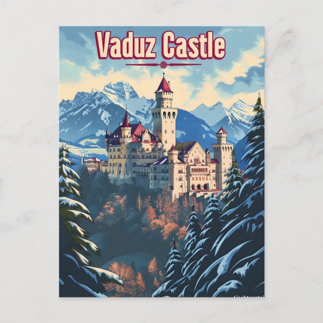 Postal Vaduz Castle Vintage (Anverso)