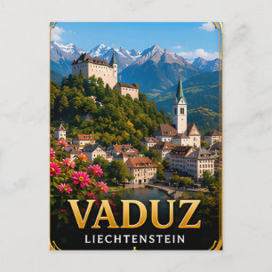 Postal 📍 Vaduz Liechtenstein Recuerdo de viaje para viaj