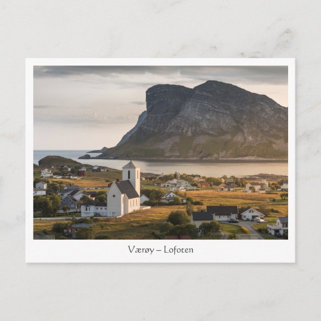Postal Værøy Lofoten Noruega (Anverso)