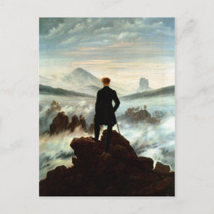 Postal Vagador sobre el mar de niebla, Caspar Friedrich