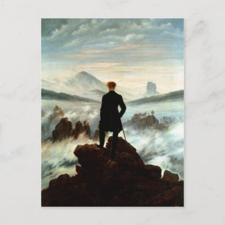 Postal Vagador sobre el mar de niebla, Caspar Friedrich