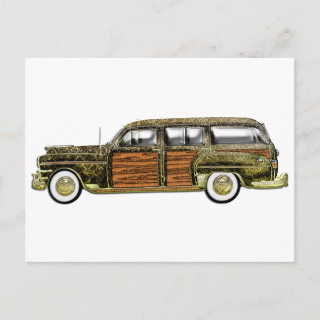 Postal Vagón clásico de la estación Woody (Anverso)