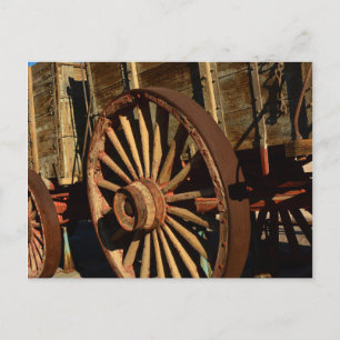 Postal Vagón de tren de mula antiguo