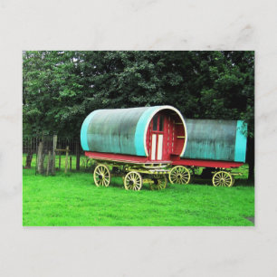 Postal Vagones coloridos. Bunratty Village, Irlanda