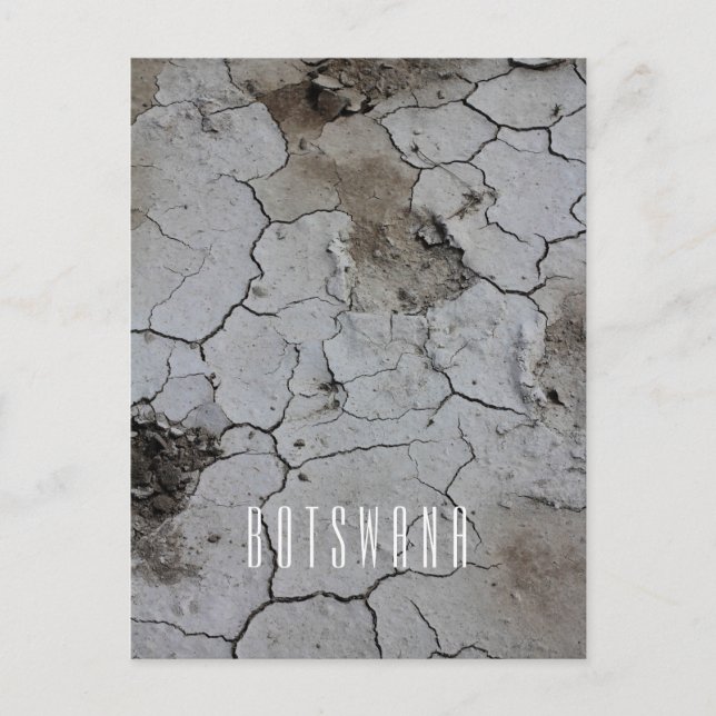 Postal Vagones de sal paisajistas de Botsuana con barro s (Anverso)