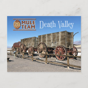Postal Vagones del equipo de 20 mulas, Death Valley, Cali