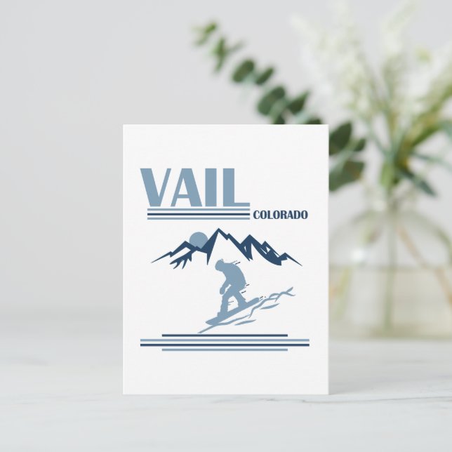 Postal Vail Colorado snowboard (Anverso de pie)