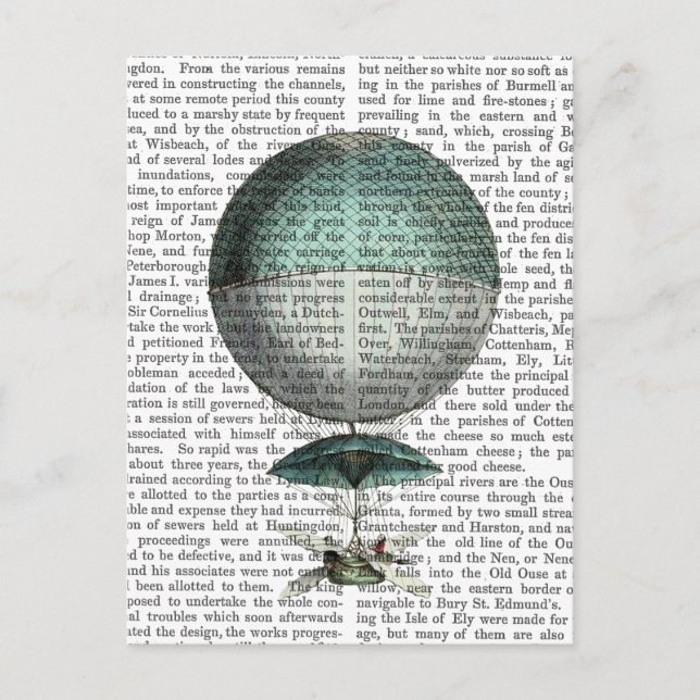 Postal Vaisseau Volant Balón de aire caliente (Anverso)