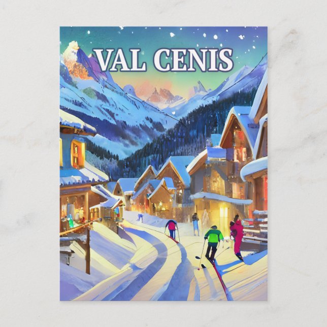 Postal Val Cenis : Émeraude des Alpes, Sérénité Hivernale (Anverso)
