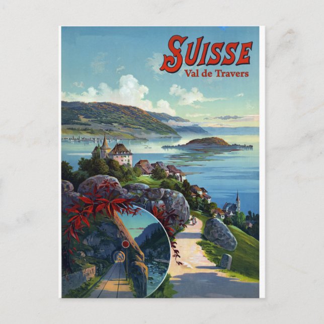 Postal Val de Travers, Suiza (Anverso)