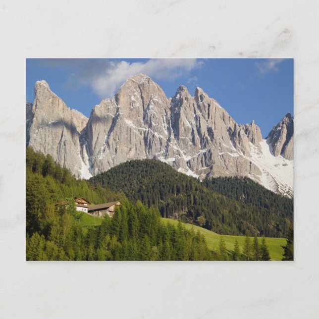 Postal Val di Funes, Villnosstal, Dolomitas, Italia (Anverso)