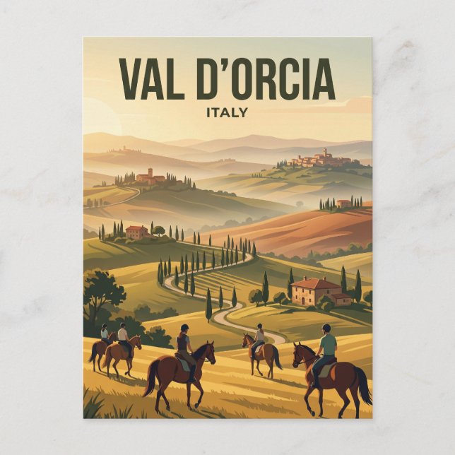 Postal Val d'Orcia Italia (Anverso)