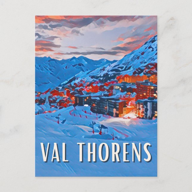 Postal Val Thorens Station de ski  (Anverso)