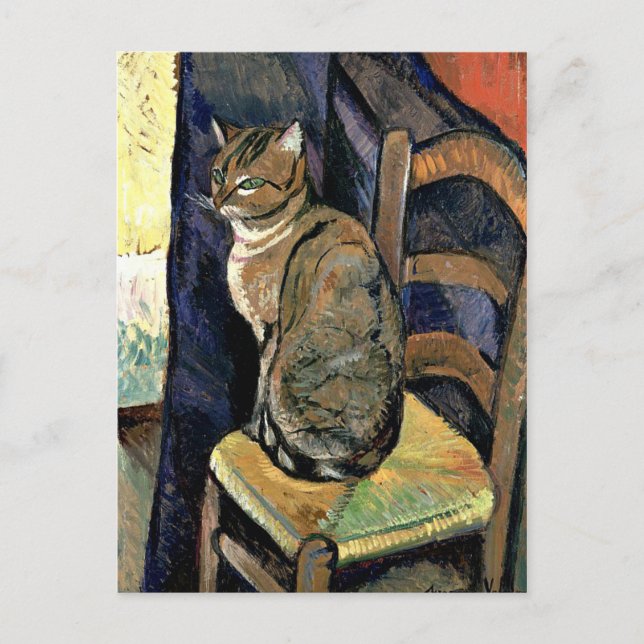 Postal Valadon - Estudio de un gato (Anverso)