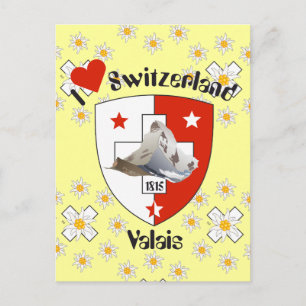 Postal Valais Suisse / Wallis Schweiz Postkarte