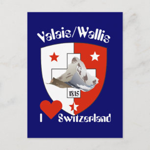 Postal Valais Suisse / Wallis Schweiz Postkarte