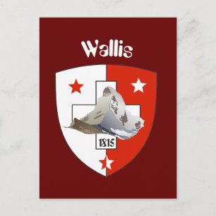 Postal Valais Suisse / Wallis Schweiz Postkarte
