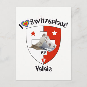 Postal Valais Suisse / Wallis Schweiz Postkarte