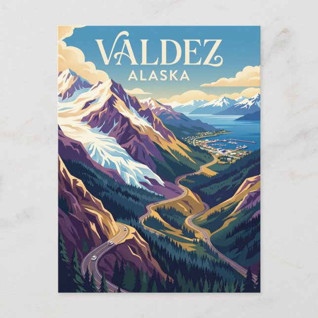 Postal Valdez EE. UU. (Anverso)