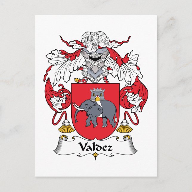 Postal Valdez Family Crest (Anverso)