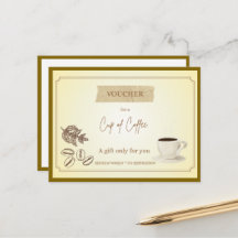 Vale de regalo 'Taza de Café' Divertido