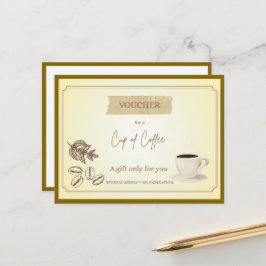 Postal Vale de regalo 'Taza de Café' Divertido
