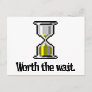 Postal vale la pena esperar icono de reloj de arena en pc