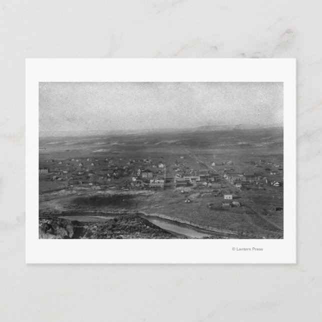 Postal Vale, Oregon Birds Eye View of Town Photograph (Anverso)
