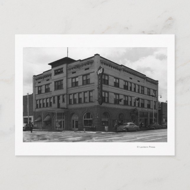 Postal Vale, Oregon View of Hotel Vale Photograph (Anverso)