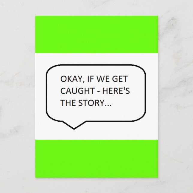 POSTAL VALE SI NOS ATRAPAN, AQUÍ ESTÁ LA HISTORIA FUNNY H (Anverso)