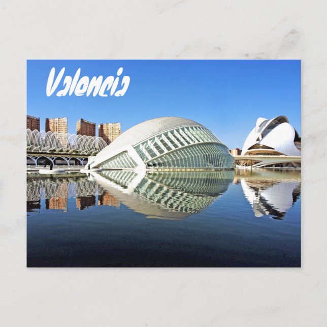 Postal Valencia, Ciudad de las Artes y las Ciencias (Anverso)