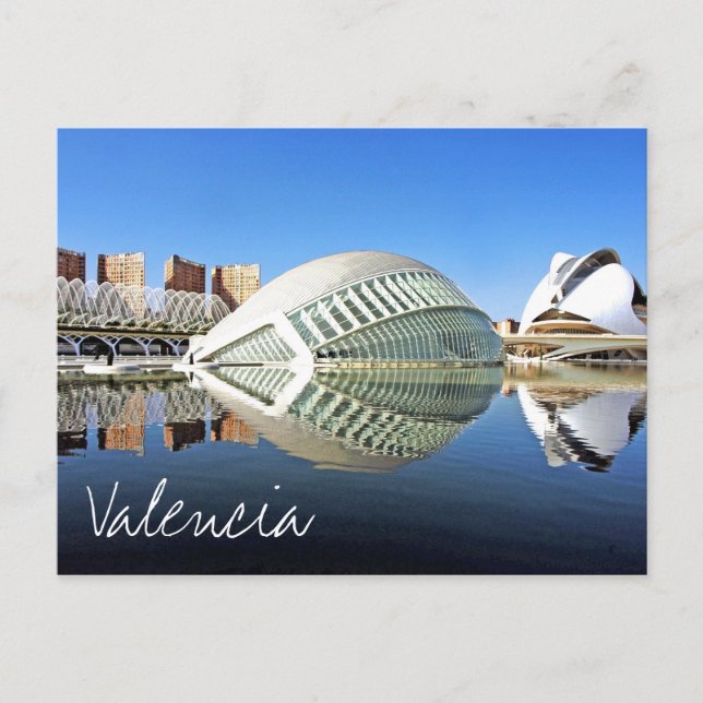 Postal Valencia, Ciudad de las Artes y las Ciencias (Anverso)