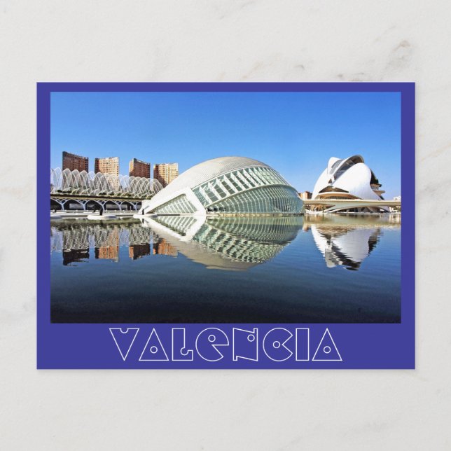 Postal Valencia, Ciudad de las Artes y las Ciencias (Anverso)