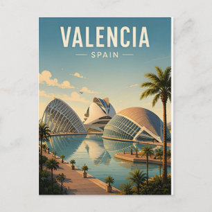 Postal Valencia España Costa Mediterránea Ciudad Antigua
