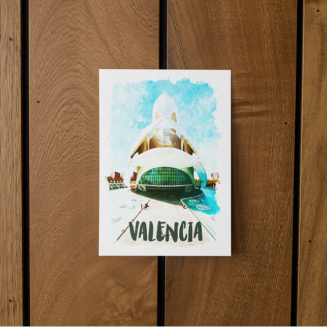 Postal Valencia España Palau de les Arts Reina Sofía (valencia spain palau postcard)