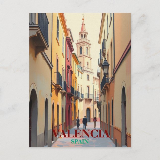 Postal Valencia España Viaje de arte (Anverso)
