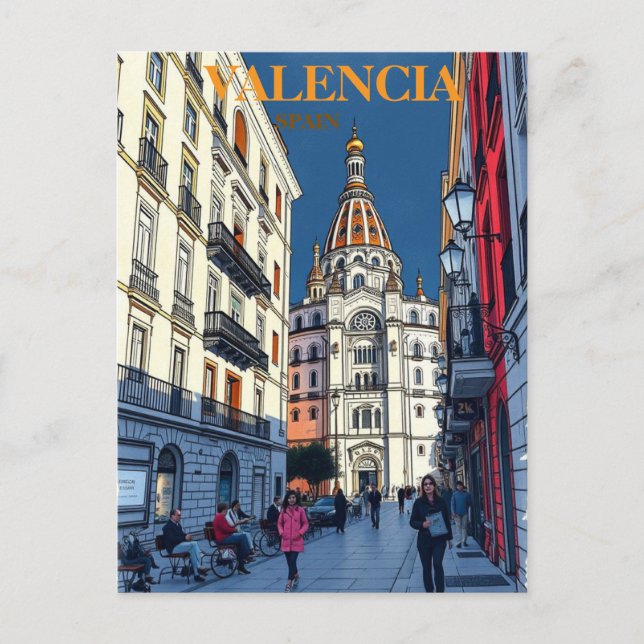 Postal Valencia España Viaje de arte (Anverso)