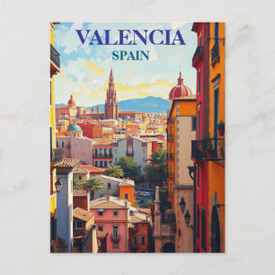Postal Valencia España Viajes Arte Vintage