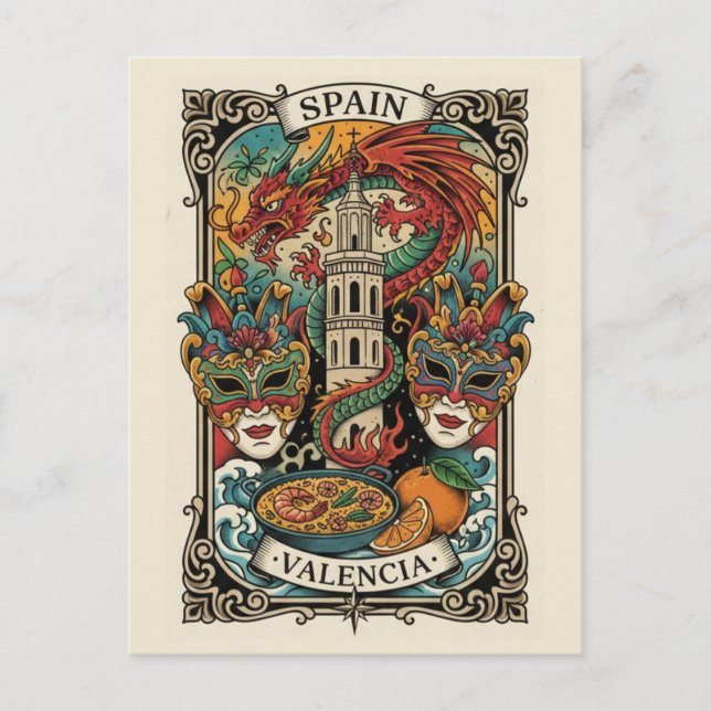 Postal Valencia Spain Travel (Anverso)