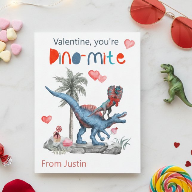 Postal Valentín eres Dino-mite Aula de dinosaurios (Subido por el creador)