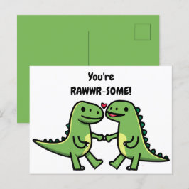 Postal Valentinas de dinosaurios